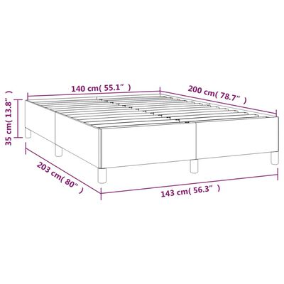 vidaXL Boxspringbett mit Matratze Creme 140x200 cm Stoff