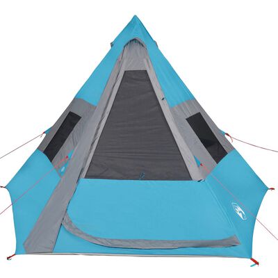 vidaXL Tipi-Campingzelt 7 Personen Blau Wasserdicht