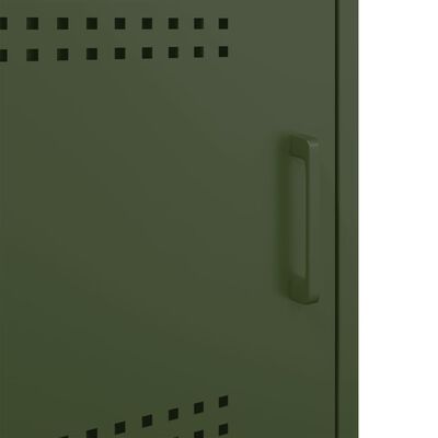 vidaXL TV-Schrank Olivgrün 100,5x39x50,5 cm Stahl