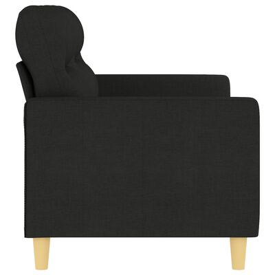 vidaXL 2-Sitzer-Sofa Schwarz 140 cm Stoff