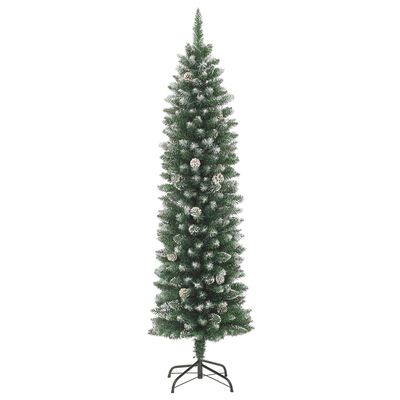 vidaXL Künstlicher Weihnachtsbaum mit Ständer Schlank 150 cm PVC