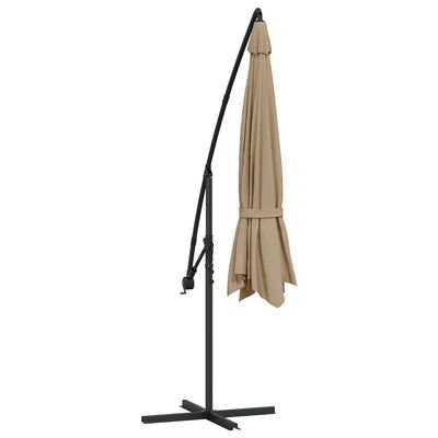 vidaXL Ampelschirm mit Aluminium-Mast 350 cm Taupe