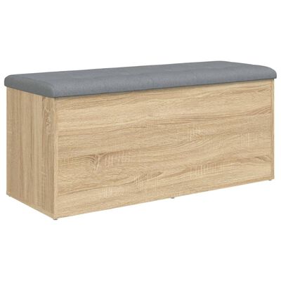 vidaXL Sitzbank mit Stauraum Sonoma-Eiche 102x42x45 cm Holzwerkstoff