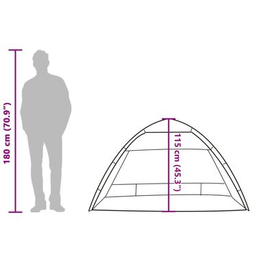 vidaXL Strandzelt 2 Personen Seegrün Quick Release Wasserdicht