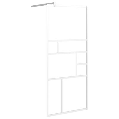 vidaXL Duschwand mit Ablage für Walk-In-Dusche Weiß 90x195 cm ESG