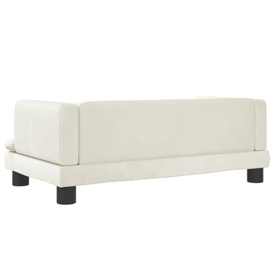 vidaXL Kindersofa Creme 80x45x30 cm Samt