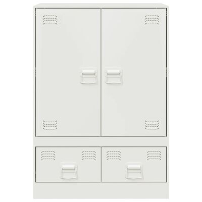 vidaXL Highboard Weiß 67x39x95 cm Stahl