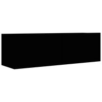 vidaXL TV-Schrank Schwarz 100x30x30 cm Holzwerkstoff