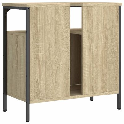 vidaXL Waschbeckenunterschrank Sonoma-Eiche 60x30x60 cm Holzwerkstoff