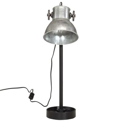 vidaXL Schreibtischlampe 25 W Vintage-Silber 15x15x55 cm E27