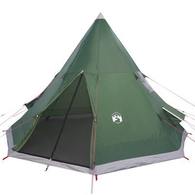 vidaXL Tipi-Campingzelt 4 Personen Grün Wasserdicht