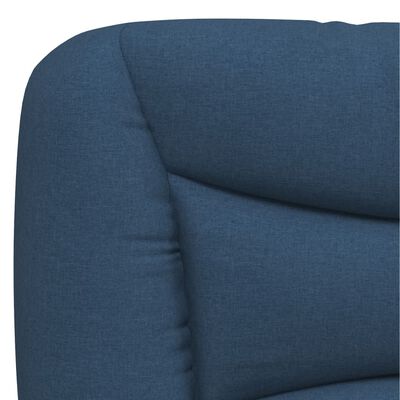 vidaXL Bettgestell mit Kopfteil Blau 90x190 cm Stoff