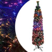 vidaXL Künstlicher Weihnachtsbaum Schlank mit Ständer 120 cm Glasfaser