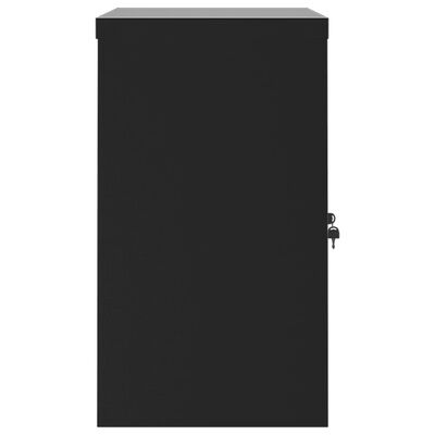 vidaXL Aktenschrank Schwarz 90x40x70 cm Stahl