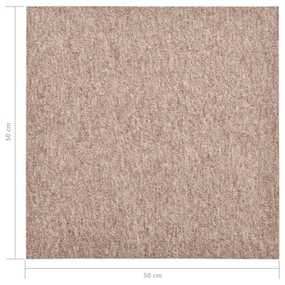 vidaXL Teppichfliesen 20 Stk. 5 m² 50x50 cm Beige