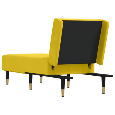 vidaXL Chaiselongue Gelb Samt