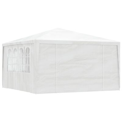 vidaXL Profi-Partyzelt mit Seitenwänden 4×4 m Weiß 90 g/m²