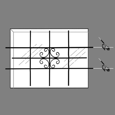 vidaXL Fenstergitter 69x114 cm