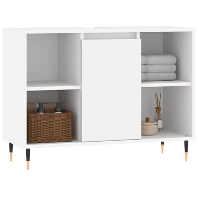 vidaXL Badschrank Weiß 80x33x60 cm Holzwerkstoff