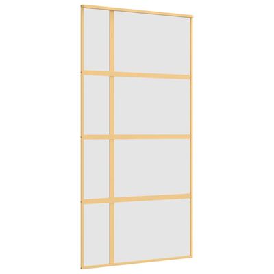 vidaXL Schiebetür Golden 102,5x205 cm Matt ESG-Glas und Aluminium