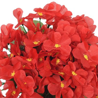 vidaXL Weihnachtskränze Blumen 3 Stk. Rot 85 cm