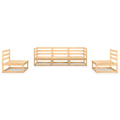 vidaXL 5-tlg. Garten-Lounge-Set Massivholz Kiefer