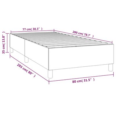 vidaXL Bettgestell Dunkelgrau 80x200 cm Samt