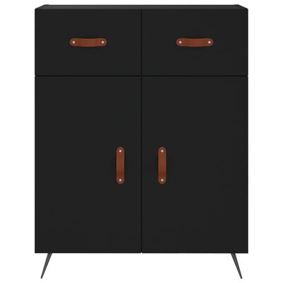 vidaXL Sideboard Schwarz 69,5x34x90 cm Holzwerkstoff