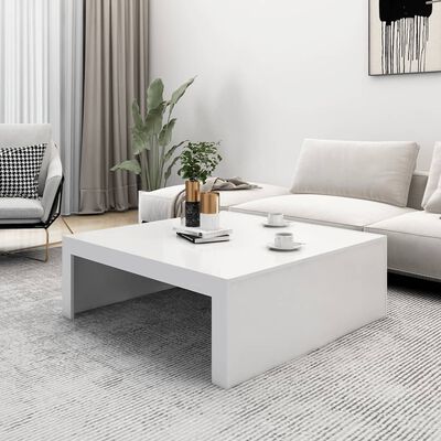 vidaXL Couchtisch Weiß 100x100x35 cm Holzwerkstoff