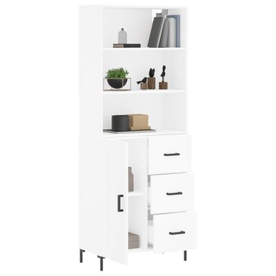 vidaXL Highboard Weiß 69,5x34x180 cm Holzwerkstoff