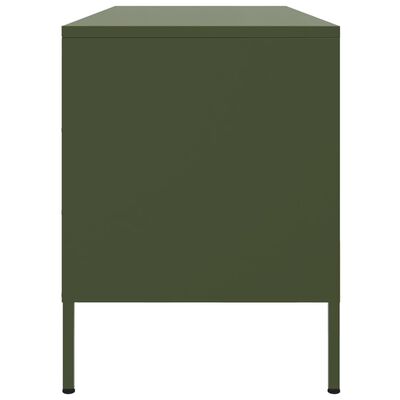 vidaXL TV-Schrank Olivgrün 100,5x39x50,5 cm Stahl