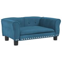 vidaXL Hundebett Blau 70x45x30 cm Samt