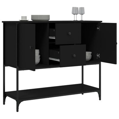 vidaXL Sideboard Schwarz 100x36x85 cm Holzwerkstoff