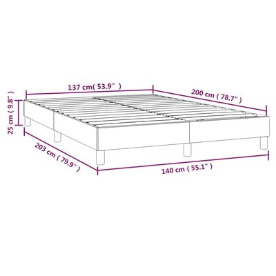 vidaXL Bettgestell Schwarz 140x200 cm Stoff