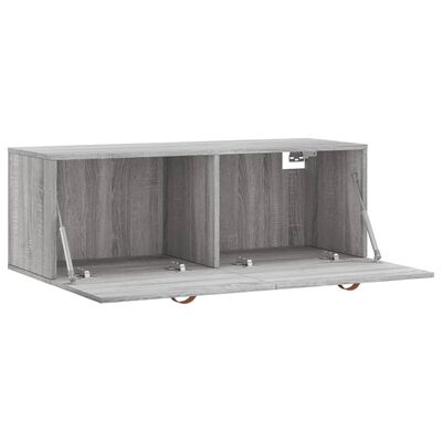 vidaXL Wandschrank Grau Sonoma 100x36,5x35 cm Holzwerkstoff