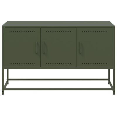 vidaXL TV-Schrank Olivgrün 100,5x39x60,5 cm Stahl