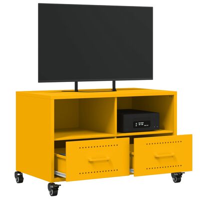 vidaXL TV-Schrank Senfgelb 68x39x43,5 cm Stahl