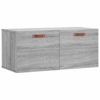 vidaXL Wandschrank Grau Sonoma 80x36,5x35 cm Holzwerkstoff