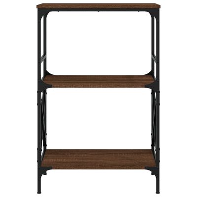 vidaXL Bücherregal 3 Böden Braun Eiche 59x35x90,5 cm Holzwerkstoff