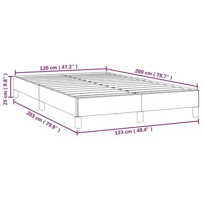 vidaXL Bettgestell Hellgrau 120x200 cm Samt