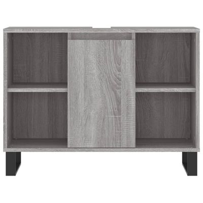 vidaXL Badschrank Grau Sonoma 80x33x60 cm Holzwerkstoff