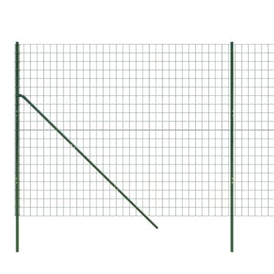 vidaXL Maschendrahtzaun Grün 2x10 m Verzinkter Stahl