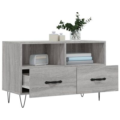 vidaXL TV-Schrank Grau Sonoma 80x36x50 cm Holzwerkstoff