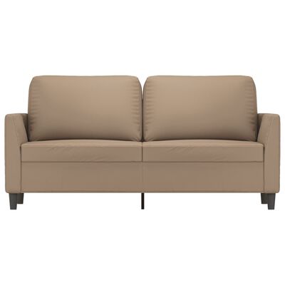 vidaXL 2-Sitzer-Sofa Cappuccino-Braun 140 cm Kunstleder