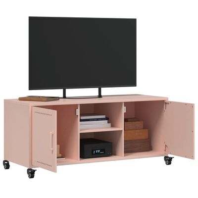 vidaXL TV-Schrank Rosa 100,5x39x43,5 cm Stahl