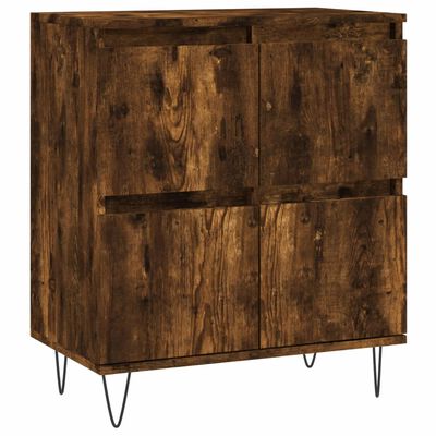 vidaXL Sideboards 3 Stk. Räuchereiche Holzwerkstoff