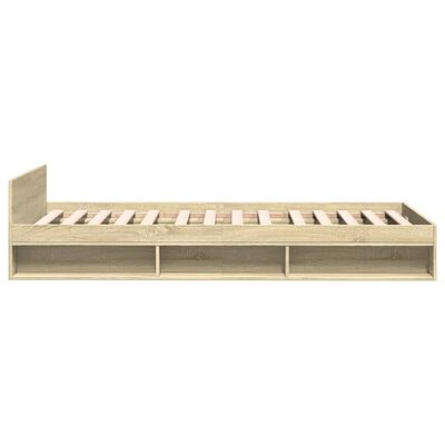 vidaXL Bettgestell mit Schublade Sonoma-Eiche 75x190 cm Holzwerkstoff