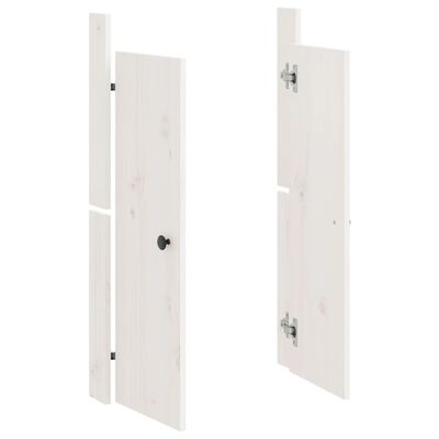vidaXL Türen für Outdoor-Küche 2 Stk. Weiß 50x9x82cm Massivholz Kiefer