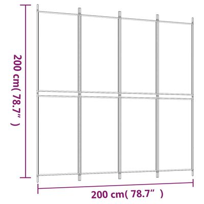 vidaXL 4-tlg. Paravent Anthrazit 200x200 cm Stoff