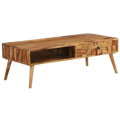 vidaXL Couchtisch Massivholz Palisander Honigbraun 110x50x37 cm